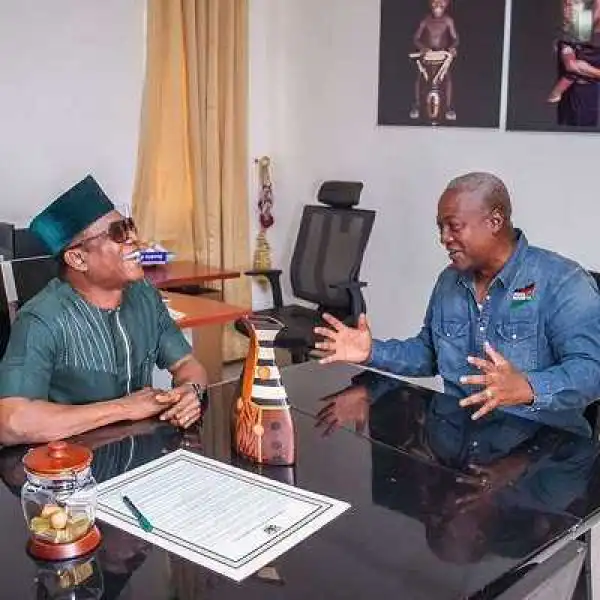Osuofia Visits Ghana President Mahama, Says The Actor Should Be Retained! (Photos)